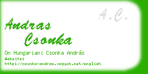 andras csonka business card