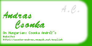 andras csonka business card